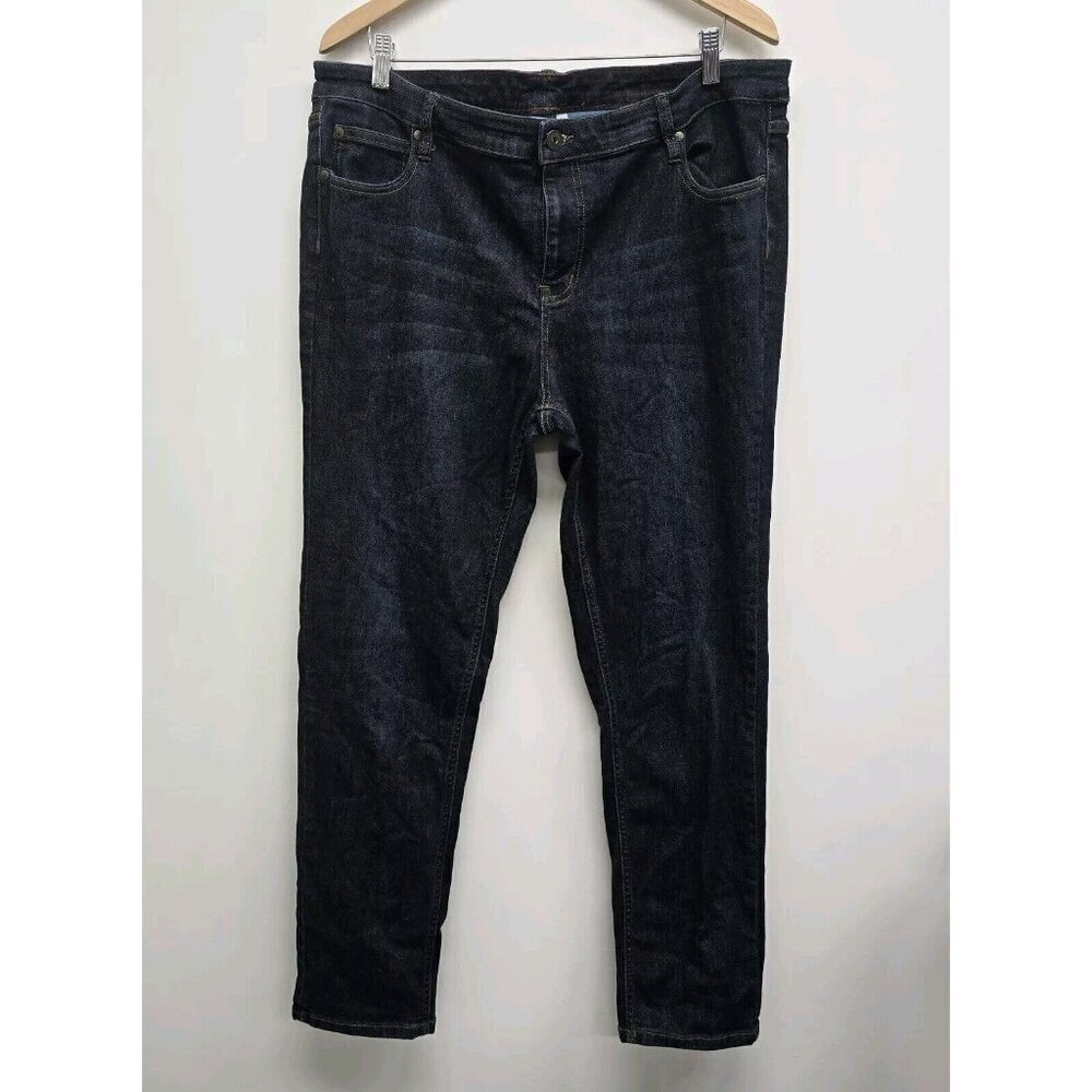 Matilda Jane Women's Size 18 Blue Jeans Dark Wash Denim Straight Fit Stretch